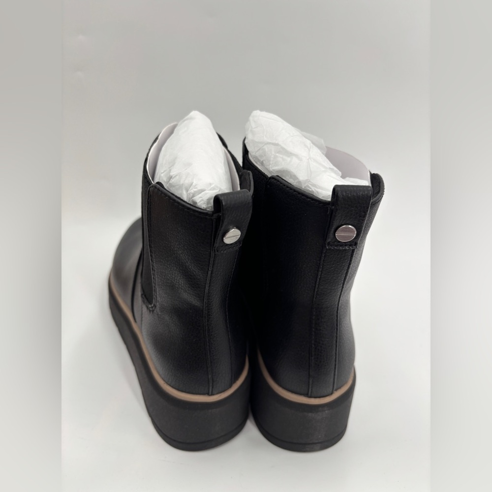 Dr. Scholl's Nice Day Max Chelsea Platform Boots Black Pebbled - Picture 6 of 7